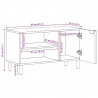 Szafka pod telewizor, czarna, 80x33x46 cm