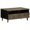 Stolik kawowy Jasnoszary 80x54x40 cm Drewno lite Mango
