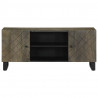 Szafka pod telewizor, czarna, 105x33x46 cm, lite drewno mango