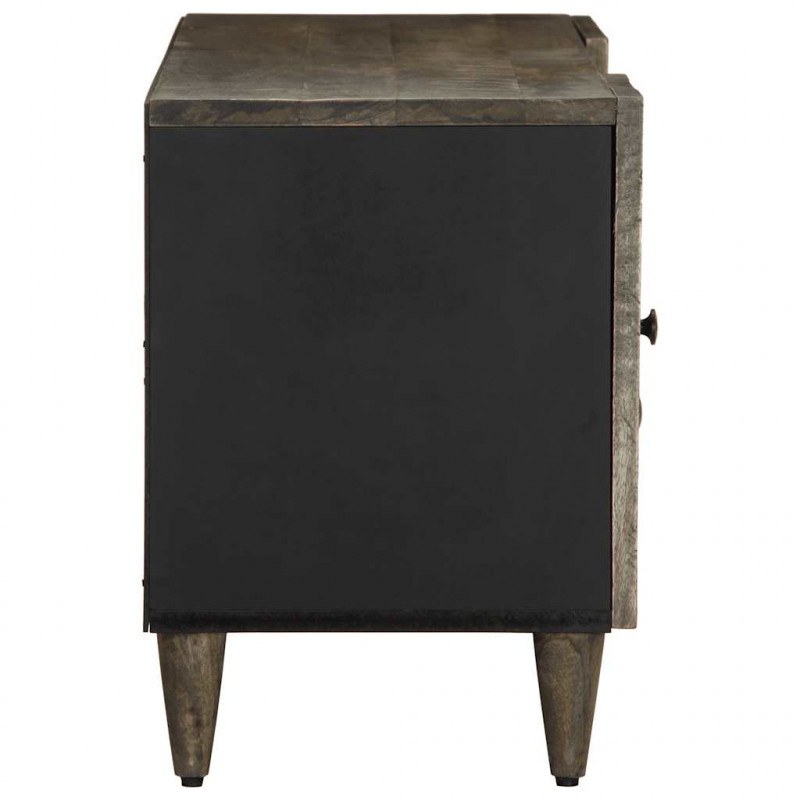 Szafka RTV Jasnoszara 105x33,5x46 cm Drewno lite Mango