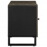 Szafka pod telewizor, czarna, 105x33x46 cm, lite drewno mango