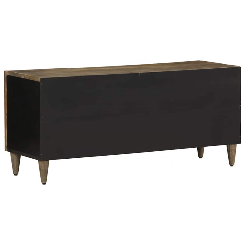 Szafka RTV Jasnoszara 105x33,5x46 cm Drewno lite Mango