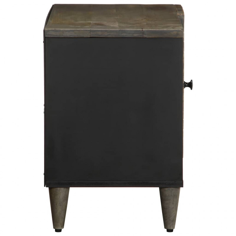 Szafka RTV Jasnoszara 80x31,5x46 cm Drewno lite Mango