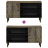 Szafka RTV Jasnoszara 80x31,5x46 cm Drewno lite Mango