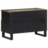 Szafka pod telewizor, czarna, 70x33x46 cm, lite drewno mango