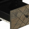 Szafka pod telewizor, czarna, 70x33x46 cm, lite drewno mango