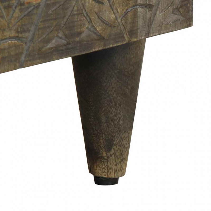 Szafka RTV Jasnoszara 80x31,5x46 cm Drewno lite Mango