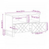 Szafka pod telewizor, czarna, 70x33x46 cm, lite drewno mango