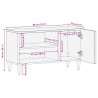 Szafka RTV Jasnoszara 80x31,5x46 cm Drewno lite Mango