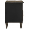 Szafka pod telewizor, czarna, 100x33x46 cm, lite drewno mango