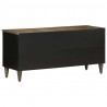 Szafka pod telewizor, czarna, 100x33x46 cm, lite drewno mango