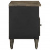 Szafka pod telewizor, czarna, 80x33x46 cm, lite drewno mango