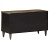 Szafka pod telewizor, czarna, 80x33x46 cm, lite drewno mango