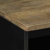 Szafka pod telewizor, czarna, 80x33x46 cm, lite drewno mango