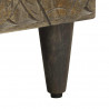 Szafka pod telewizor, czarna, 80x33x46 cm, lite drewno mango