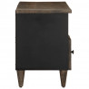 Szafka pod telewizor, czarna, 100x33x46 cm, lite drewno mango