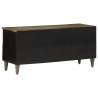 Szafka pod telewizor, czarna, 100x33x46 cm, lite drewno mango
