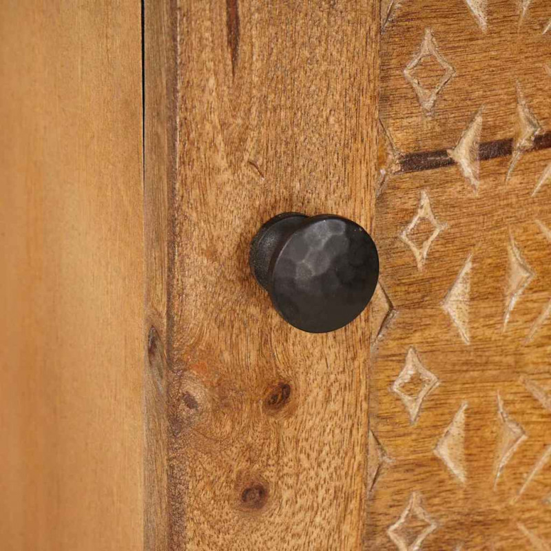 Highboard Jasnobrązowy 40 x 33 x 110 cm lite drewno mango