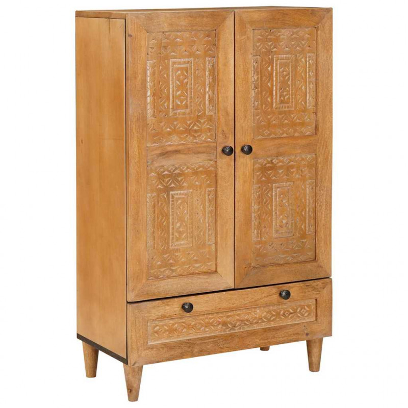 Highboard Jasnobrązowy 60 x 33 x 100 cm lite drewno mango
