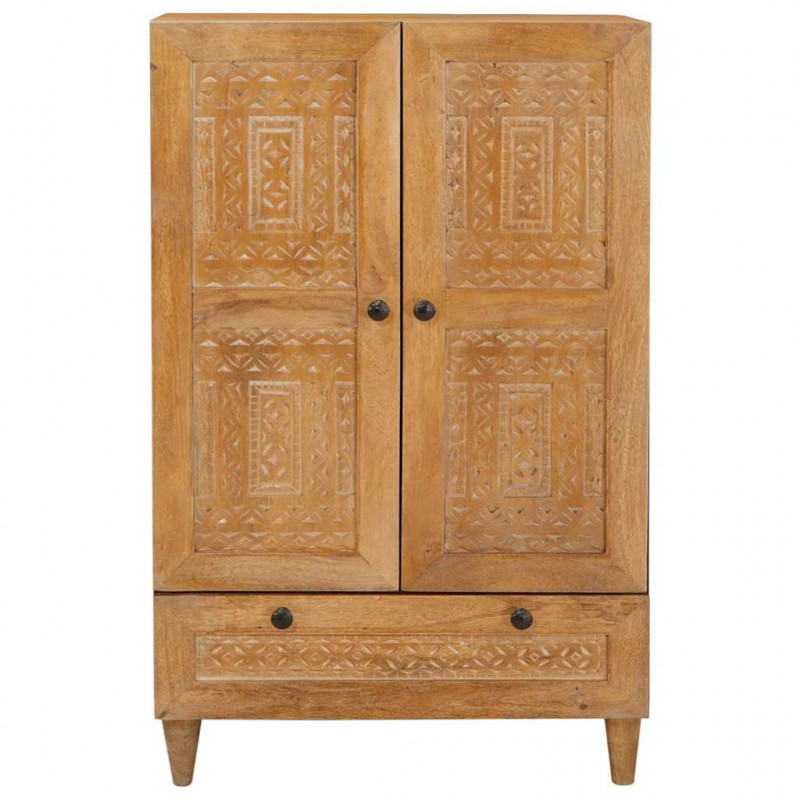 Highboard Jasnobrązowy 60 x 33 x 100 cm lite drewno mango