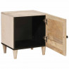 Szafka Nocna 2 pcs Beżowy 40 x 33 x 46 cm Lite drewno akacjowe