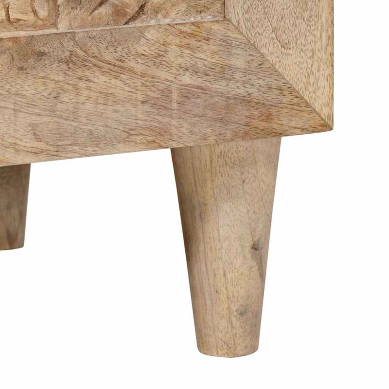 Szafka Nocna 2 pcs Beżowy 40 x 33 x 46 cm Lite drewno akacjowe