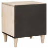 Szafka Nocna 2 pcs Beżowy 40 x 33 x 46 cm Lite drewno akacjowe