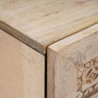 Szafka Nocna 2 pcs Beżowy 40 x 33 x 46 cm Lite drewno akacjowe