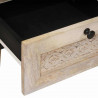 Szafka Nocna 2 pcs Beżowy 40 x 33 x 46 cm Lite drewno akacjowe