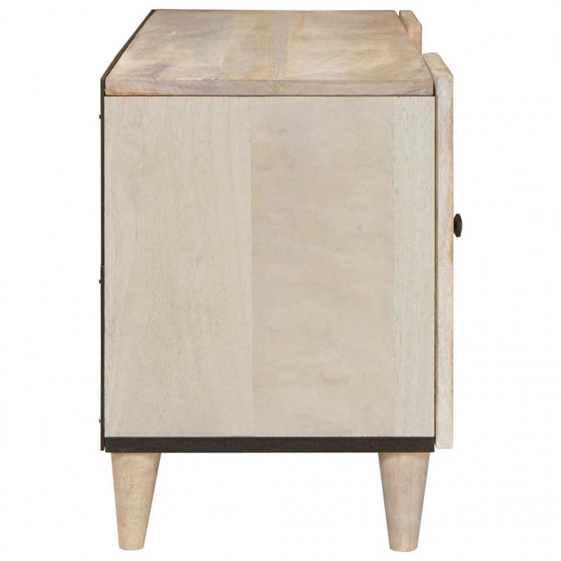 Jednostki telewizyjne z półką z drzwiami Biały 105 x 33 x 46 cm