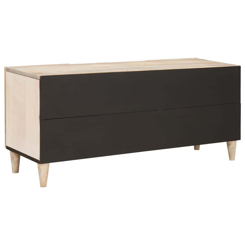 Jednostki telewizyjne z półką z drzwiami Biały 105 x 33 x 46 cm