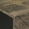 Stolik kawowy, czarny, 100x54x40 cm, lite drewno mango