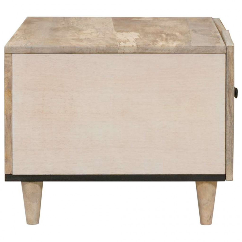 Stolik kawowy Beżowy 80 x 50 x 40 cm Lite drewno akacjowe