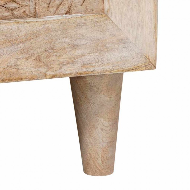 Stolik kawowy Beżowy 80 x 50 x 40 cm Lite drewno akacjowe