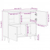 Komoda 80x33x75 cm Drewno lite Mango
