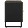 Szafka pod telewizor, czarna, 105x33x46 cm, lite drewno mango