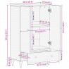 Komoda wysoka 60x33x100 cm Drewno lite Mango
