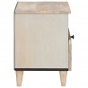 Szafka Nocna 2 pcs Beżowy 40 x 33 x 46 cm Lite drewno akacjowe