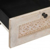 Szafka Nocna 2 pcs Beżowy 40 x 33 x 46 cm Lite drewno akacjowe