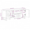 Szafka pod telewizor, czarna, 105x33x46 cm, lite drewno mango