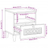 Szafka Nocna 2 pcs Beżowy 40 x 33 x 46 cm Lite drewno akacjowe