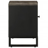 Szafka pod telewizor, czarna, 80x33x46 cm, lite drewno mango