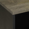 Szafka pod telewizor, czarna, 80x33x46 cm, lite drewno mango