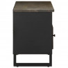 Szafka pod telewizor, czarna, 100x33x46 cm, lite drewno mango