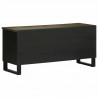 Szafka pod telewizor, czarna, 100x33x46 cm, lite drewno mango