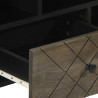 Szafka pod telewizor, czarna, 100x33x46 cm, lite drewno mango