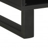Szafka pod telewizor, czarna, 100x33x46 cm, lite drewno mango