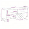 Szafka pod telewizor, czarna, 100x33x46 cm, lite drewno mango