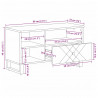 Szafka pod telewizor, czarna, 80x33x46 cm, lite drewno mango