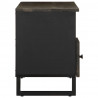 Szafka pod telewizor, czarna, 100x33x46 cm, lite drewno mango